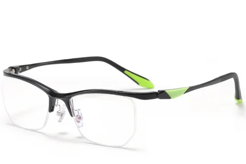 Lunettes semi-cerclées en Ultem noir #BS2519-0111