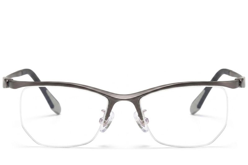 Halbrandlose graue Ultem-Brille #BS2519-0113