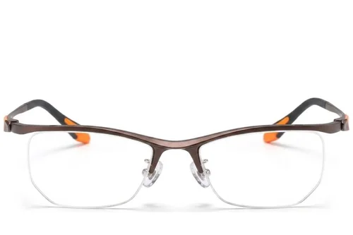 Lunettes semi-cerclées en Ultem marron #BS2519-0116