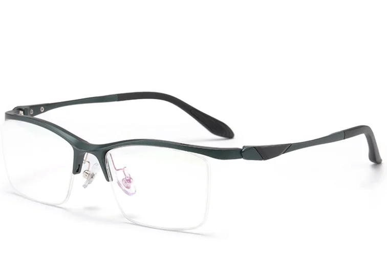 Semi-rimless Green Ultem Glasses #BS2519-0121