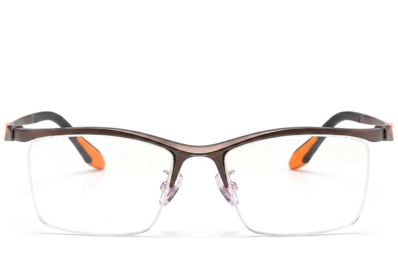 Occhiali da vista semi-senza montatura in Ultem marrone #BS2519-0122