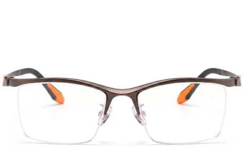 Lunettes semi-cerclées en Ultem marron #BS2519-0122