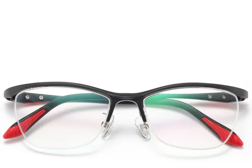 Lunettes semi-cerclées noires Ultem #BS2519-0124