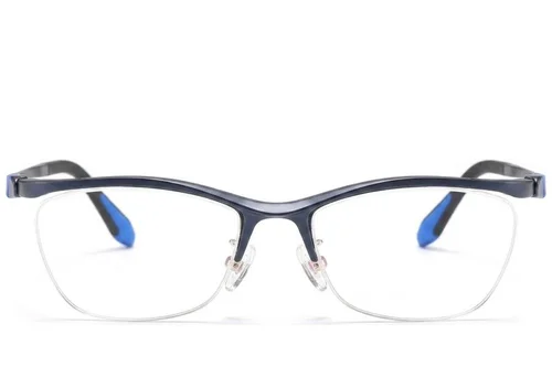 Lunettes semi-cerclées bleues Ultem #BS2519-0126
