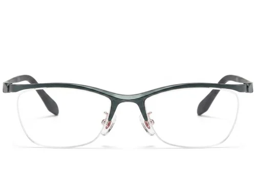 Lunettes semi-cerclées en Ultem vert #BS2519-0127