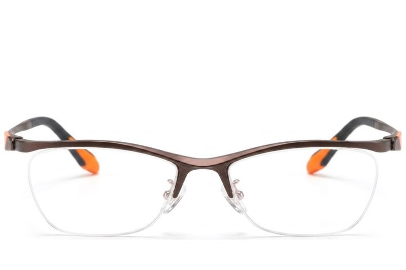 Semi-rimless Brown Ultem Glasses #BS2519-0128