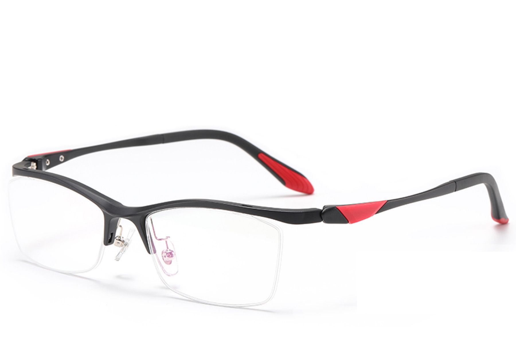 Occhiali da vista semi-senza montatura in Ultem nero #BS2519-0130