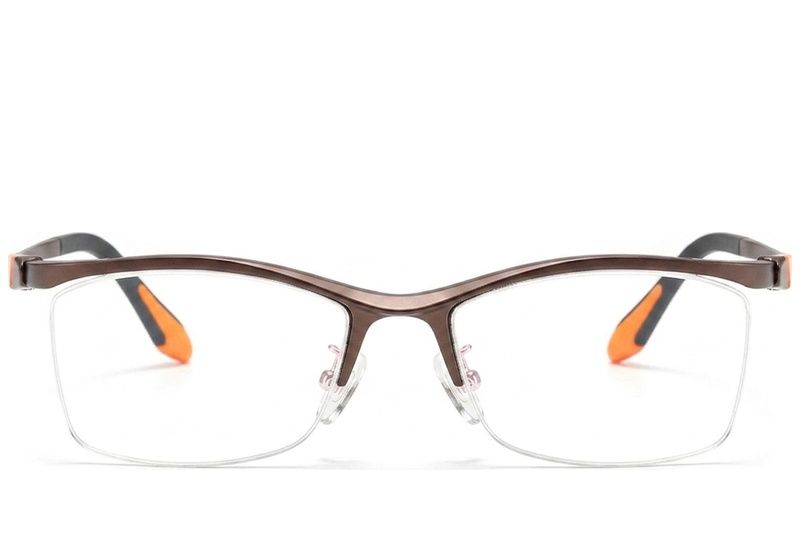 Semi-rimless Brown Ultem Glasses #BS2519-0134