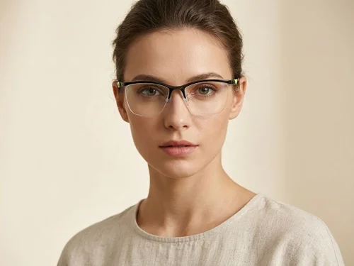Lunettes semi-cerclées noires Ultem #BS2519-0135