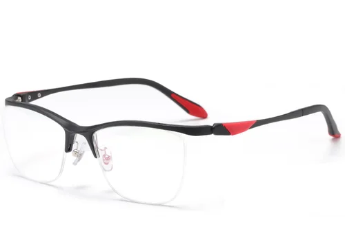 Lunettes semi-cerclées en Ultem noir #BS2519-0136