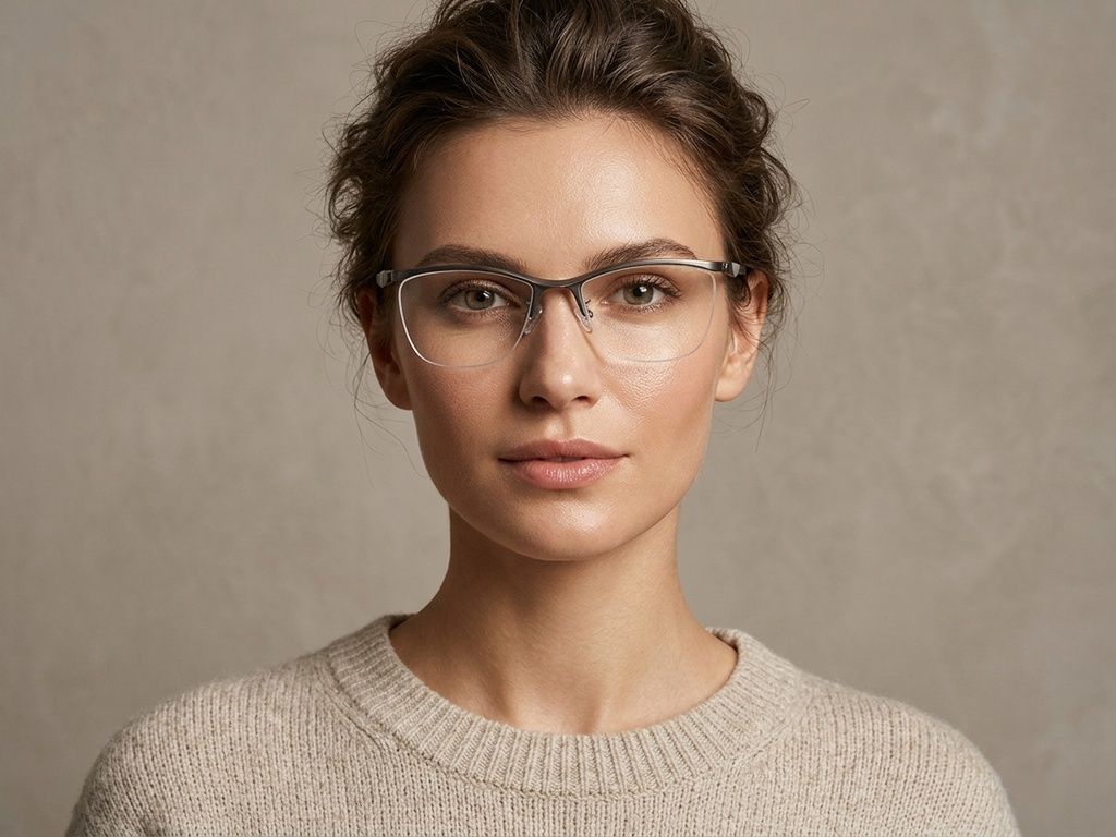 Lunettes Ultem grises semi-cerclées #BS2519-0137