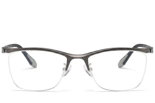 Lunettes Ultem grises semi-cerclées #BS2519-0137