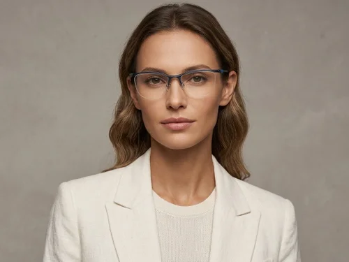 Lunettes semi-cerclées bleues Ultem #BS2519-0138