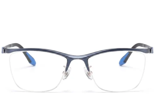 Lunettes semi-cerclées bleues Ultem #BS2519-0138