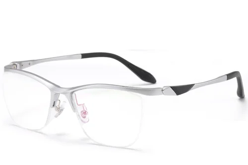 Lunettes semi-cerclées argentées Ultem #BS2519-0139