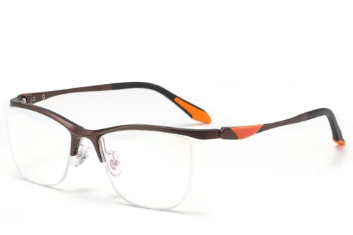 Lunettes semi-cerclées en Ultem marron #BS2519-0140