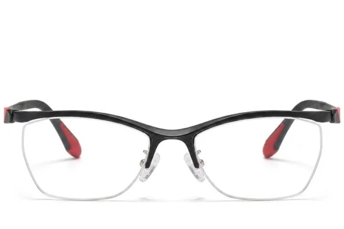 Lunettes semi-cerclées noires Ultem #BS2519-0142