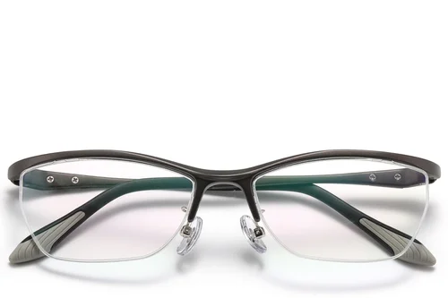 Lunettes Ultem grises semi-cerclées #BS2519-0143