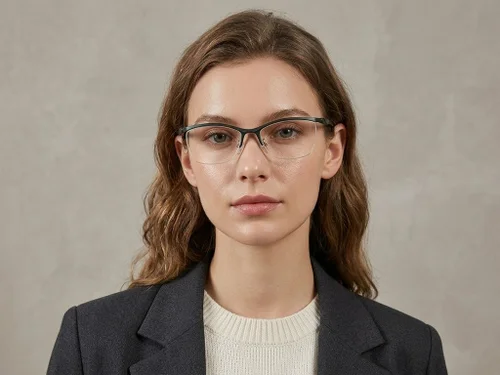 Lunettes semi-cerclées en Ultem vert #BS2519-0145