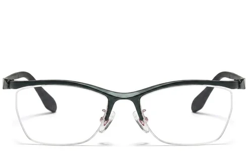 Lunettes semi-cerclées en Ultem vert #BS2519-0145
