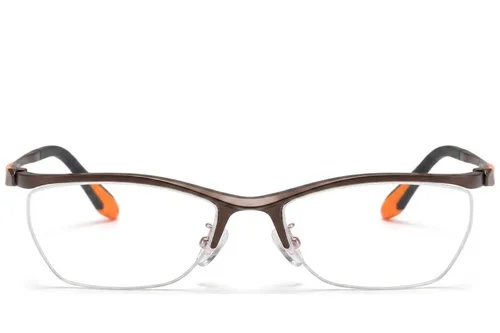 Lunettes semi-cerclées en Ultem marron #BS2519-0146