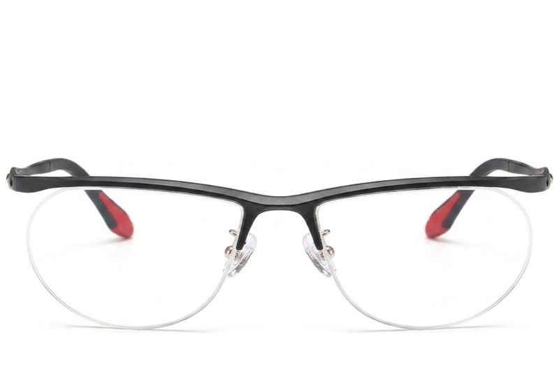 Halbrandlose schwarze Ultem-Brille #BS2519-0148
