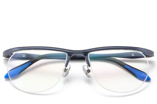 Lunettes semi-cerclées bleues Ultem #BS2519-0150