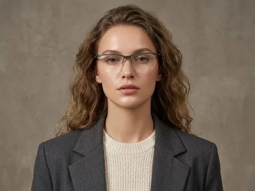 Lunettes semi-cerclées en Ultem vert #BS2519-0151