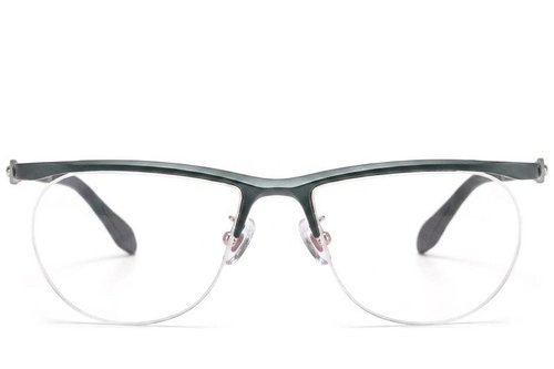 Lunettes semi-cerclées en Ultem vert #BS2519-0151