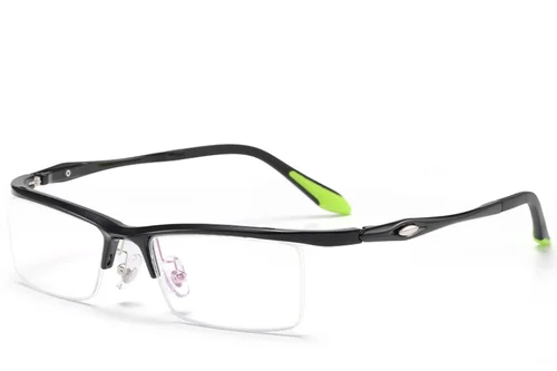 Lunettes semi-cerclées en Ultem noir #BS2519-0153