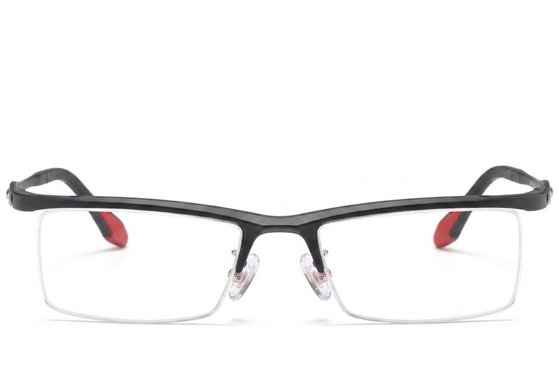 Lunettes semi-cerclées en Ultem noir #BS2519-0154