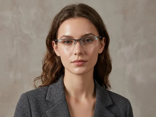 Lunettes Ultem grises semi-cerclées #BS2519-0155