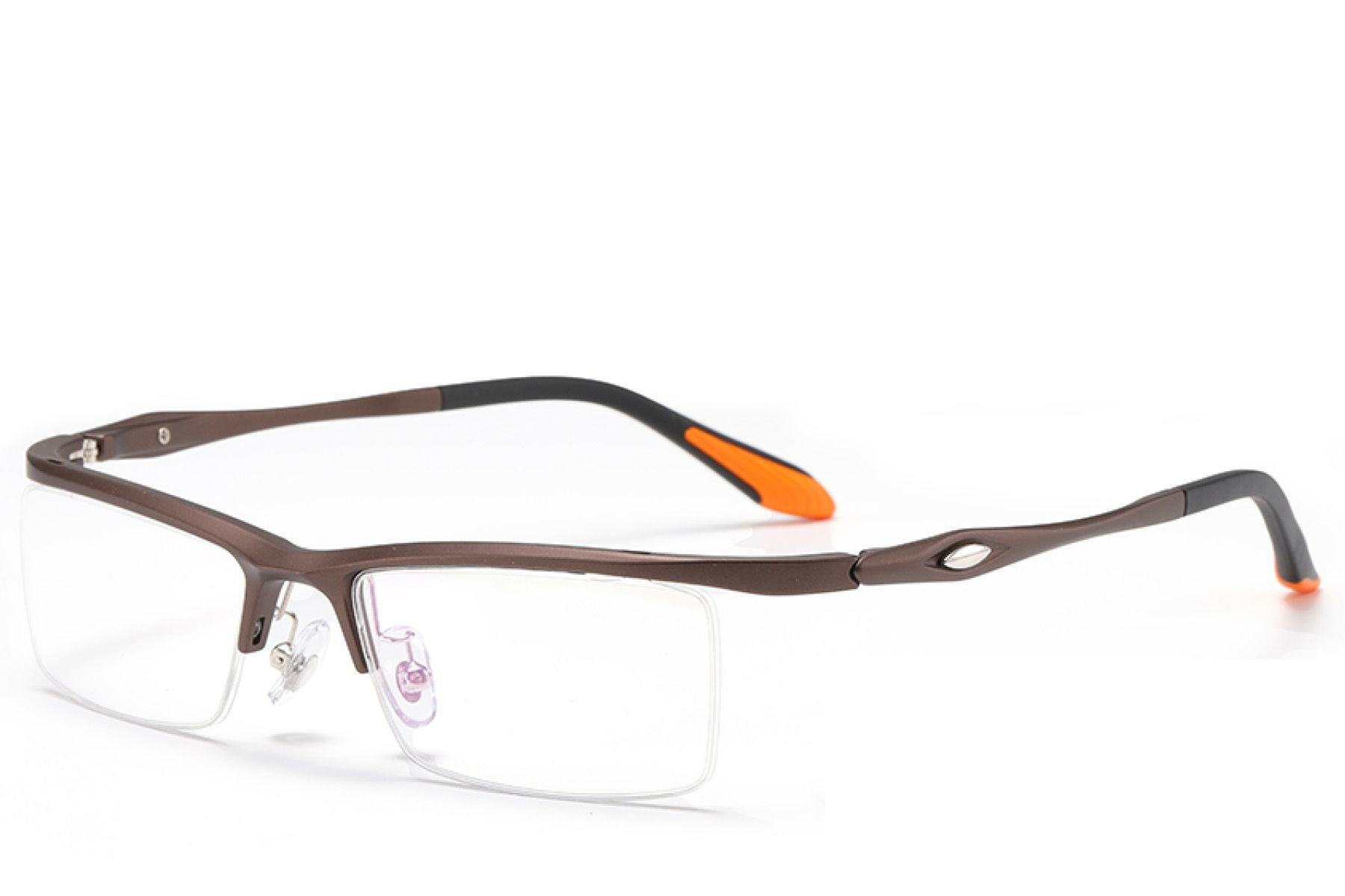Gafas semi al aire de Ultem marrón #BS2519-0158