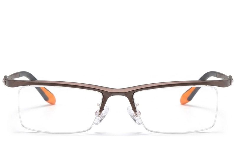 Semi-rimless Brown Ultem Glasses #BS2519-0158