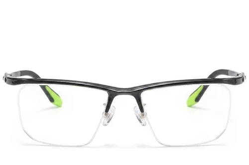 Lunettes semi-cerclées en Ultem noir #BS2519-0159