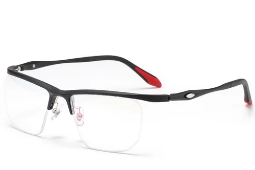 Lunettes semi-cerclées en Ultem noir #BS2519-0160