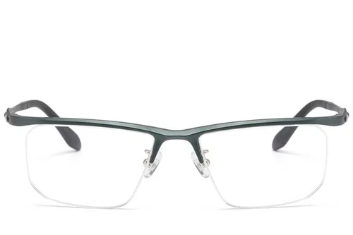 Lunettes semi-cerclées en Ultem vert #BS2519-0163