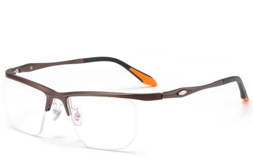 Lunettes semi-cerclées en Ultem marron #BS2519-0164