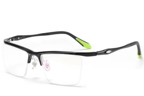 Lunettes semi-cerclées en Ultem noir #BS2519-0165