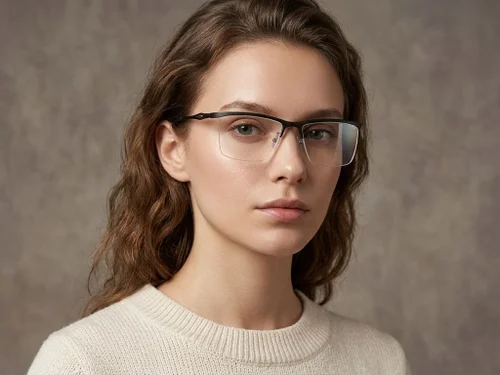 Lunettes semi-cerclées en Ultem noir #BS2519-0166