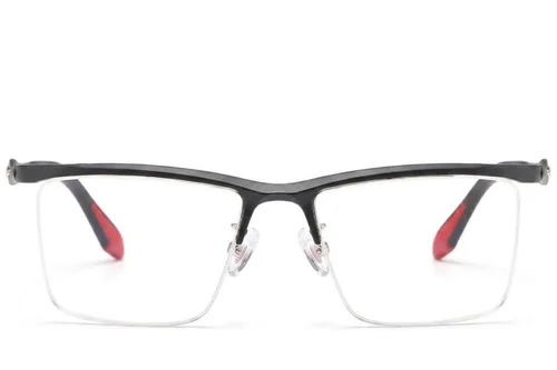 Lunettes semi-cerclées en Ultem noir #BS2519-0166