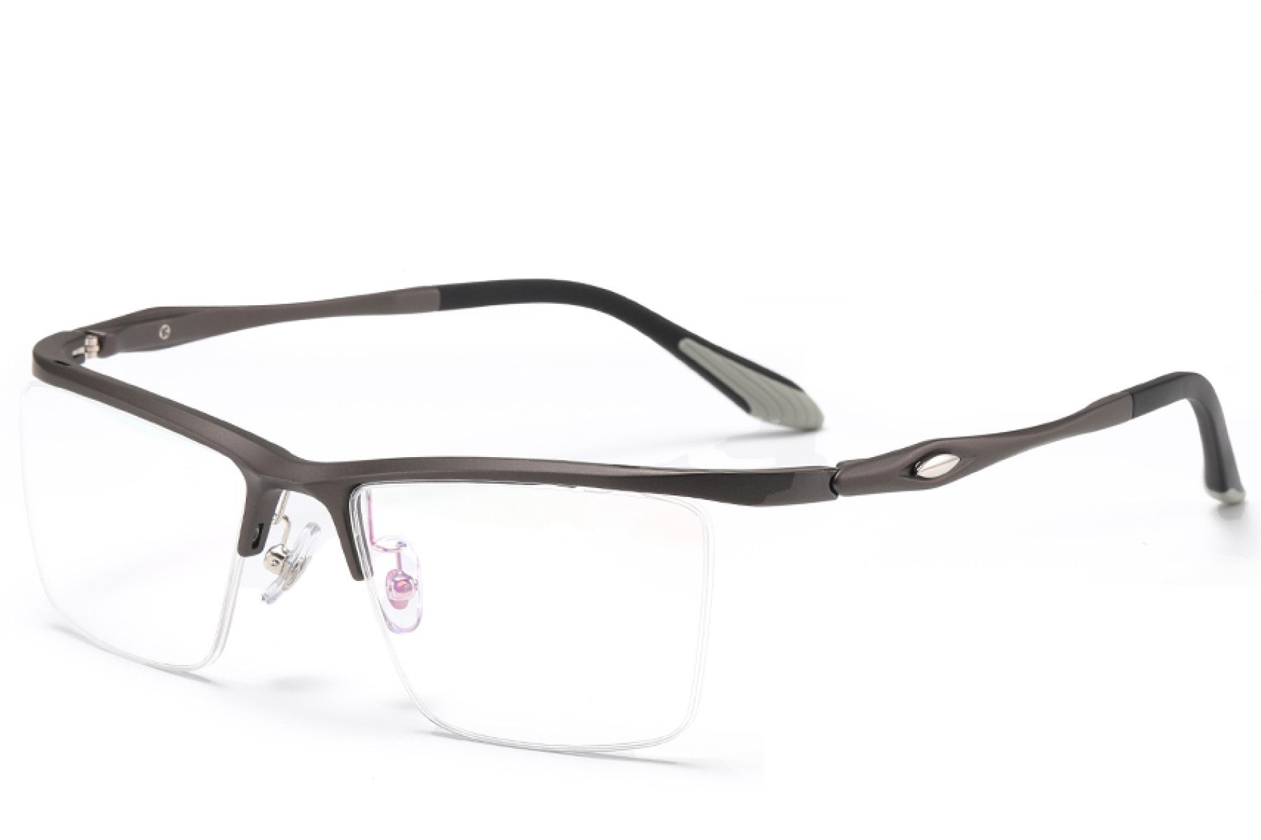 Lunettes semi-cerclées grises Ultem #BS2519-0167