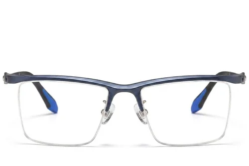 Lunettes semi-cerclées bleues Ultem #BS2519-0168