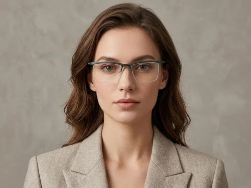 Lunettes semi-cerclées en Ultem vert #BS2519-0169