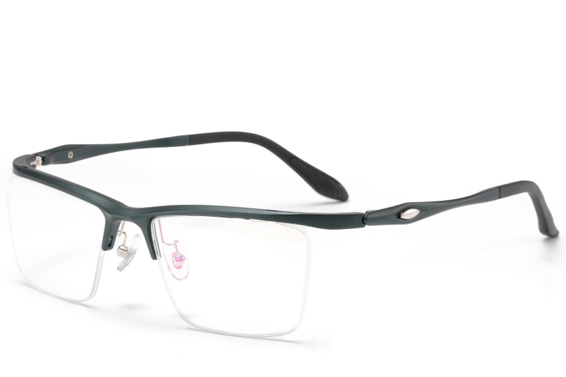 Semi-rimless Green Ultem Glasses #BS2519-0169