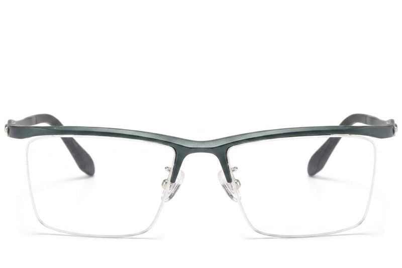 Halbrandlose grüne Ultem-Brille #BS2519-0169