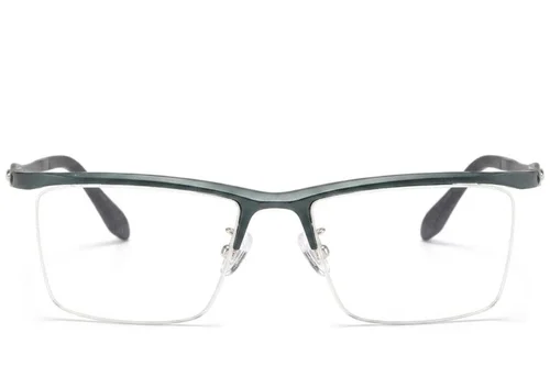 Lunettes semi-cerclées en Ultem vert #BS2519-0169