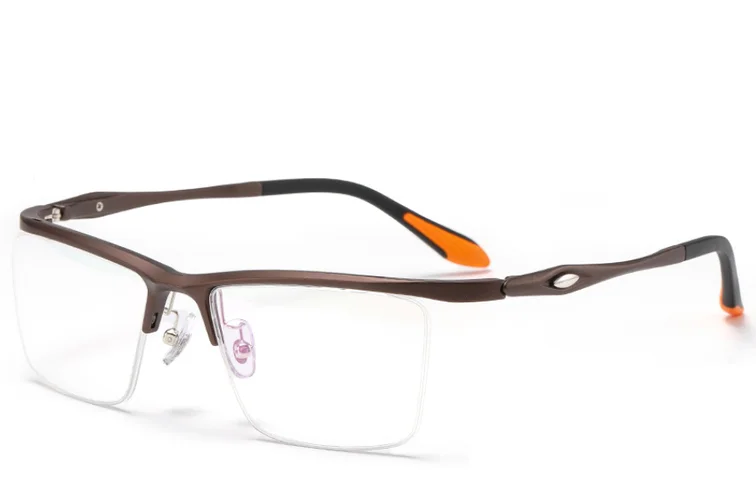 Lunettes semi-cerclées en Ultem marron #BS2519-0170