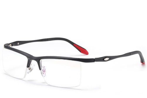 Lunettes semi-cerclées en Ultem noir #BS2519-0172