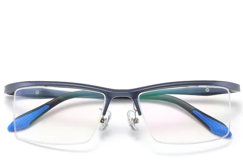 Lunettes semi-cerclées bleues Ultem #BS2519-0174